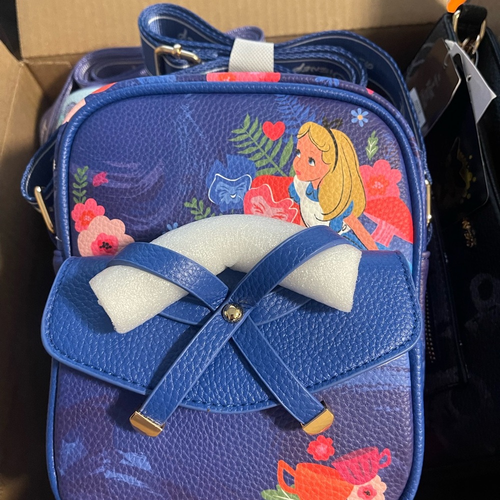 Disney Alice in wonderland Blue Floral crossbody